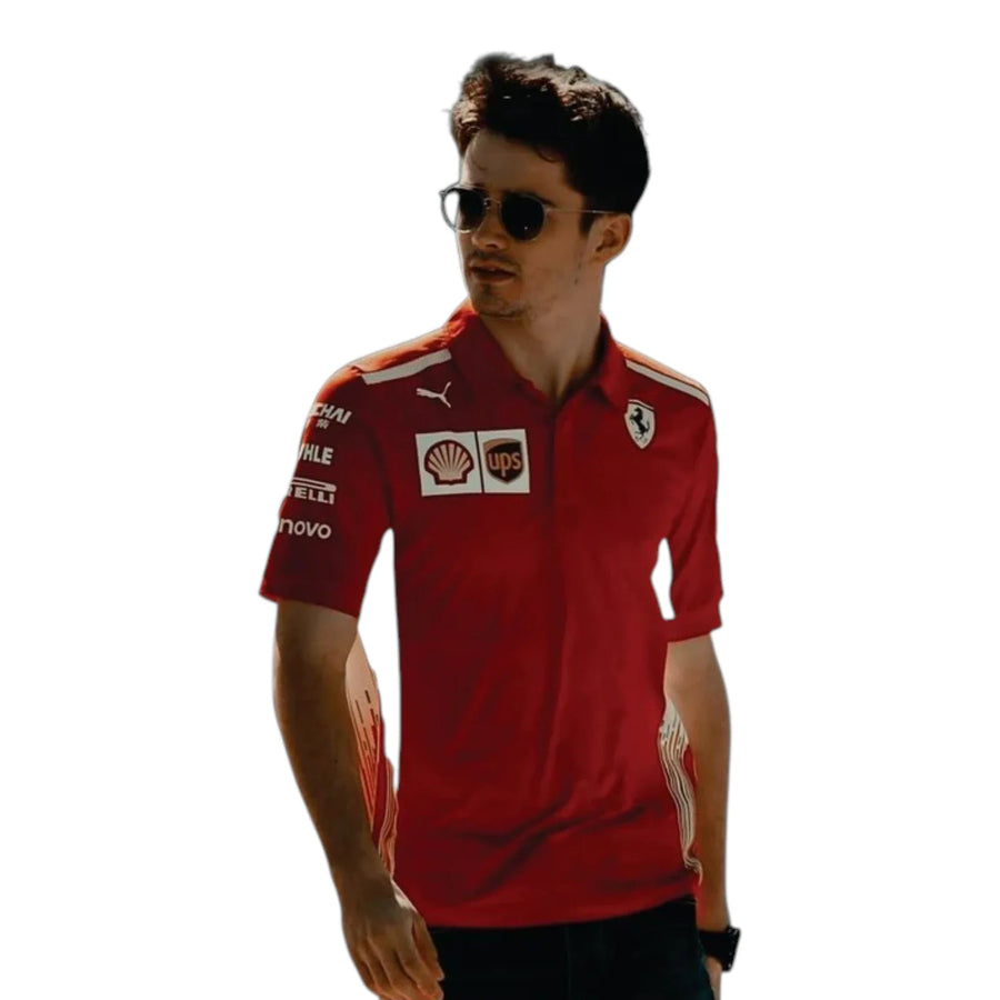 2021 Ferrari F1 Polo Shirt - Prix Racewears image 1