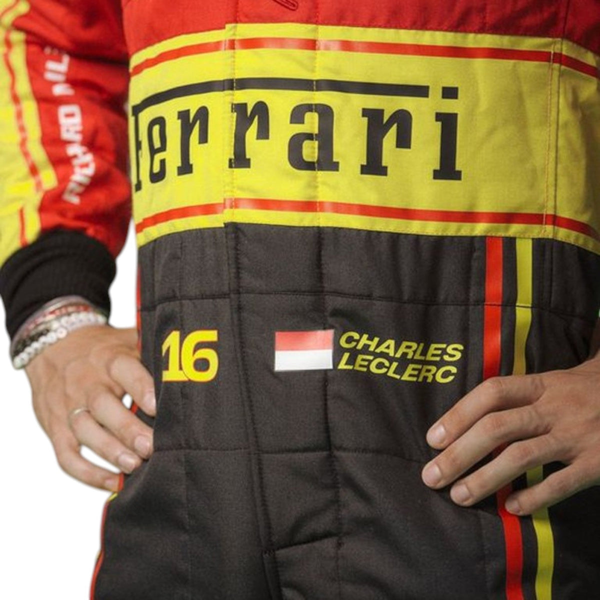 Charles Leclerc 2023 Ferrari Monza GP F1 Race Suit - Prix Racewears image 2