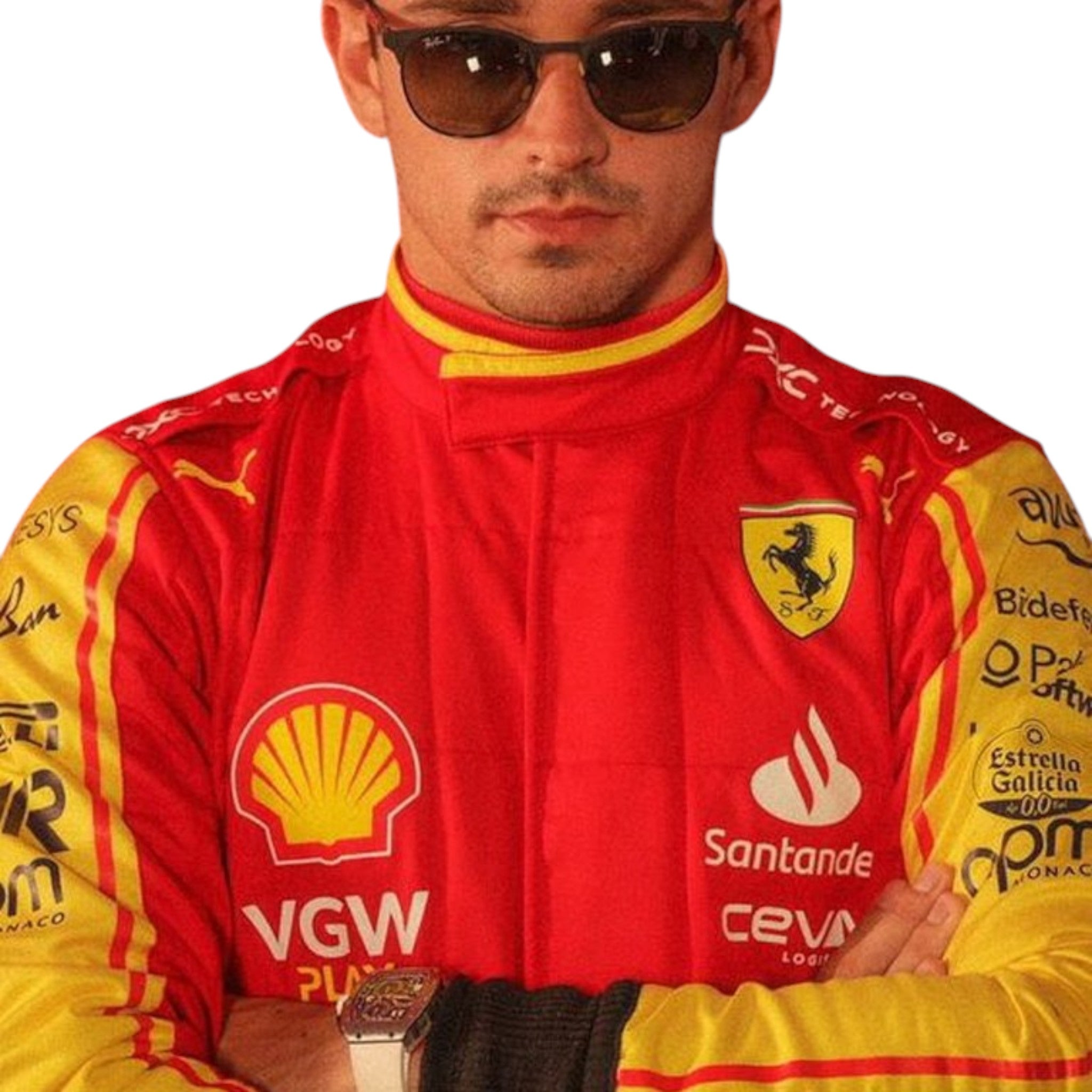 Charles Leclerc 2023 Ferrari Monza GP F1 Race Suit - Prix Racewears image 4