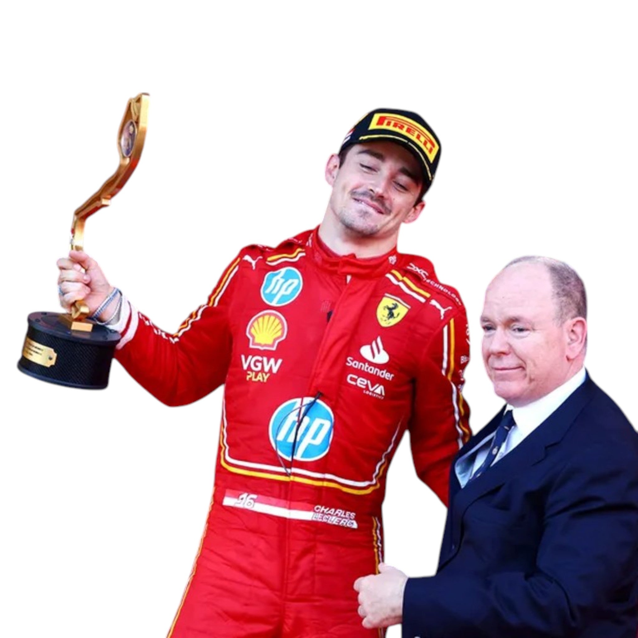 Charles Leclerc 2024 Ferrari Monaco GP F1 Race Suit - Prix Racewears image 3