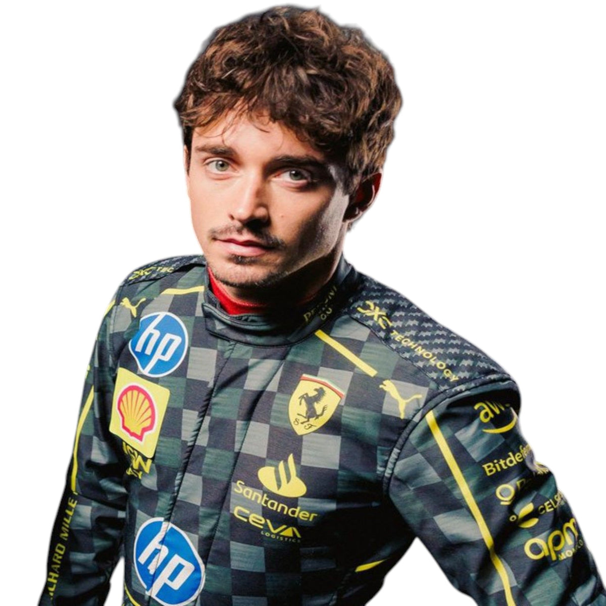Charles Leclerc 2024 Ferrari Monza GP F1 Race Suit - Prix Racewears image 2