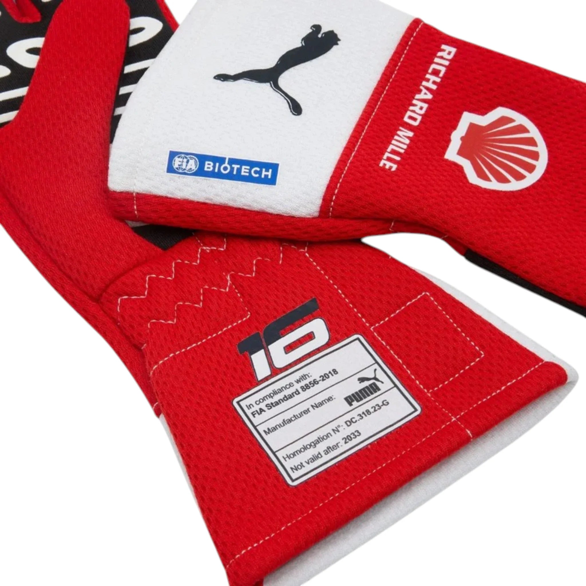 Charles Leclerc Ferrari F1 Racing Gloves - Prix Racewears image 2