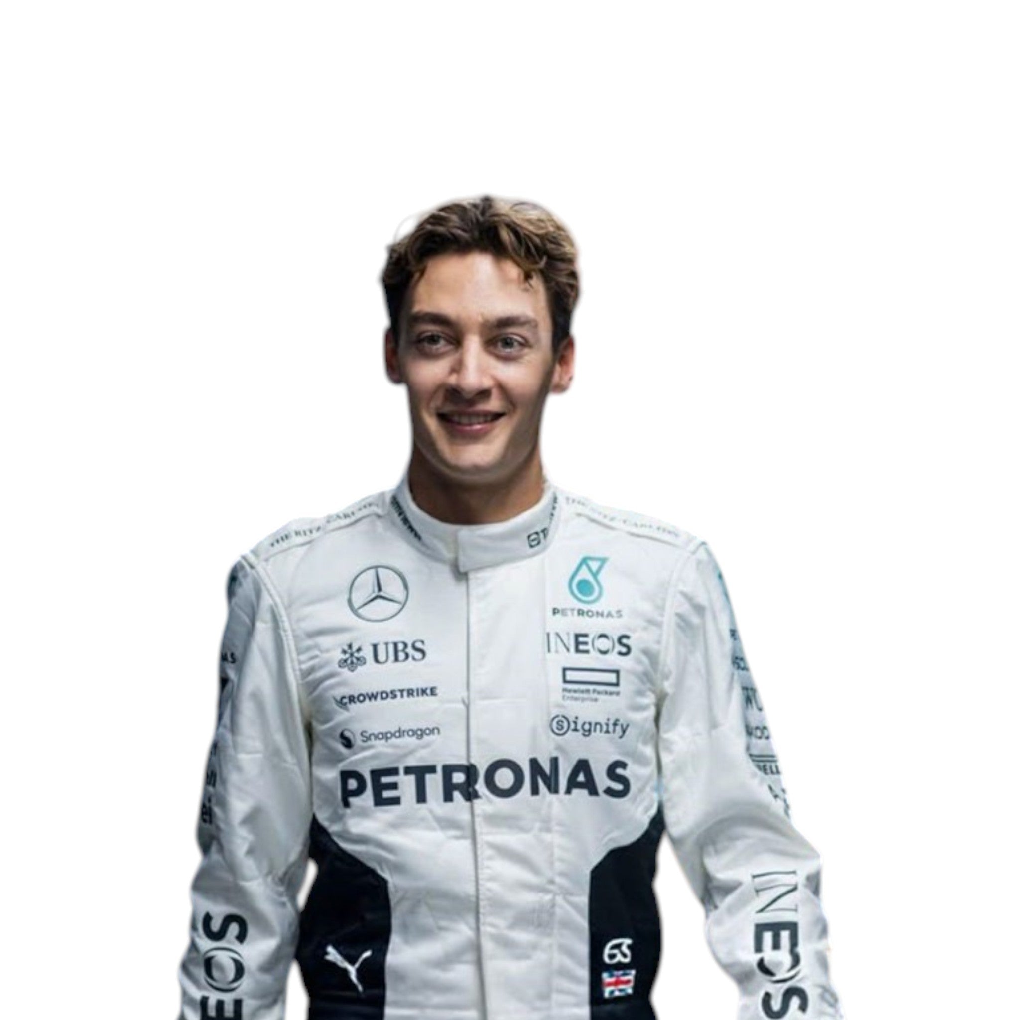 George Russel 2024 Mercedes-AMG Petronas Qatar GP F1 Race Suit - Prix Racewears image 1