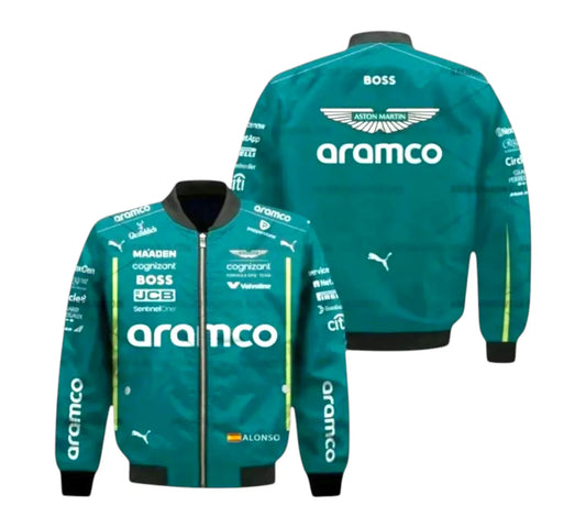 New 2025 Fernando Alonso Formula One Vintage Jacket