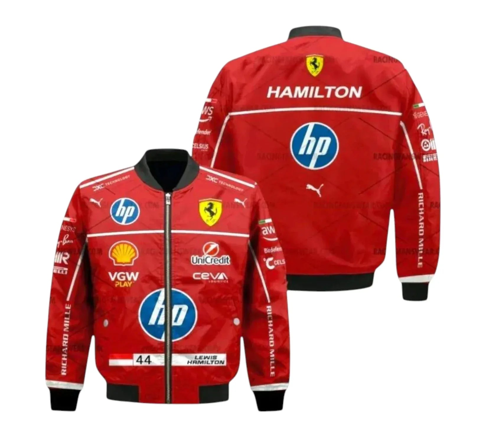 Lewis Hamilton 2025 Ferrari Vintage Racing Jacket