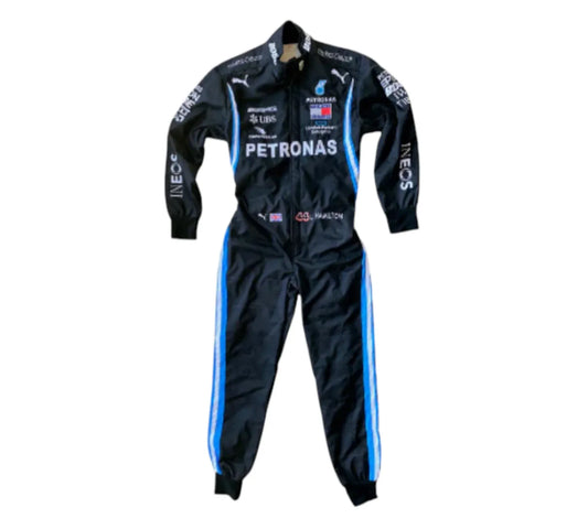 2021 Lewis Hamilton Mercedes F1 Embroidery Racing Suit