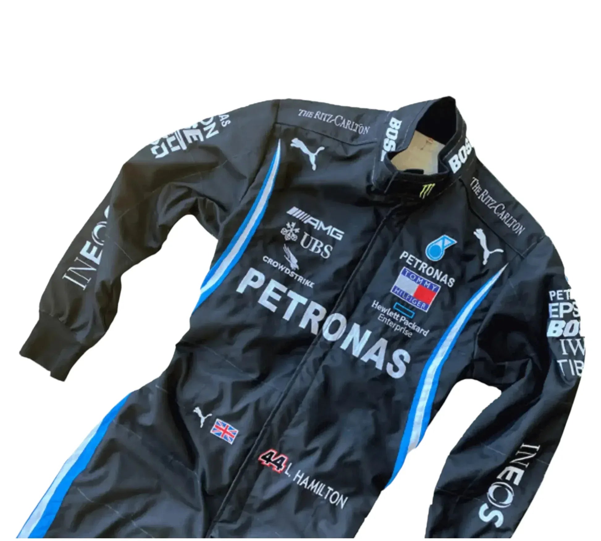 2021 Lewis Hamilton Mercedes F1 Embroidery Racing Suit